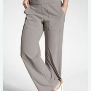 Athleta Chelsea Wide-Leg Pants, light asphalt gray, 0